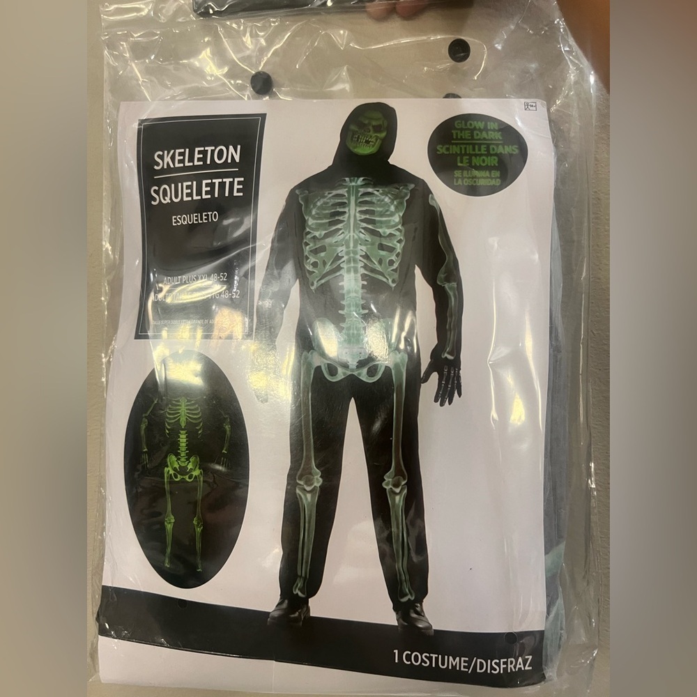 Men's Glow-in-the-Dark Skeleton Costume - Picture 9 of 11